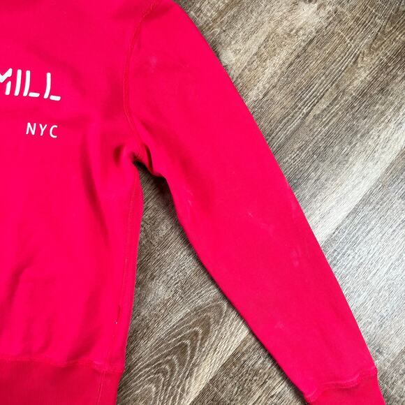 Alex Mill Logo Crew Neck sweatshirt in red - Picture 7 of 8